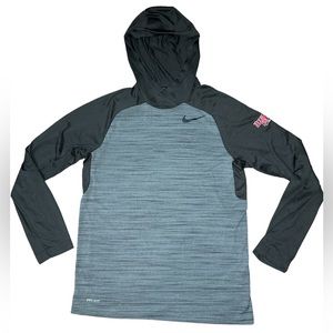 Nike Dri-Fit Men’s‎ Lightweight Pullover Hood Size Medium Gray/Black Activewear